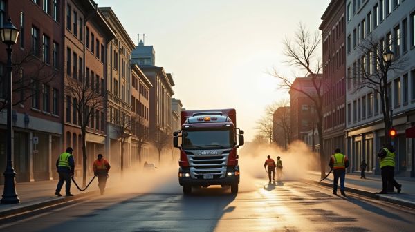 Un service efficace pour le nettoyage de voirie urbaine